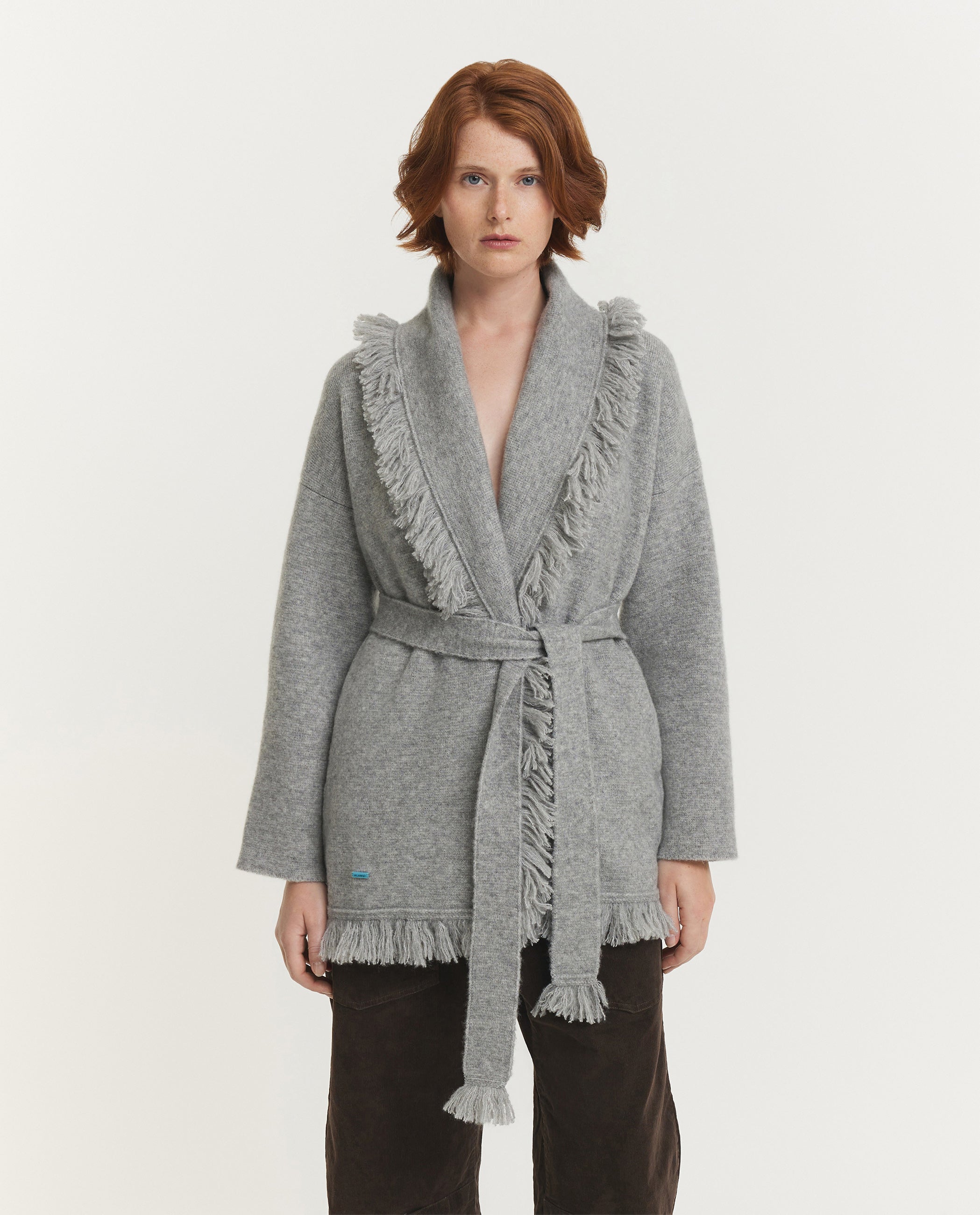 Cashmere Silk Fringe Cardigan