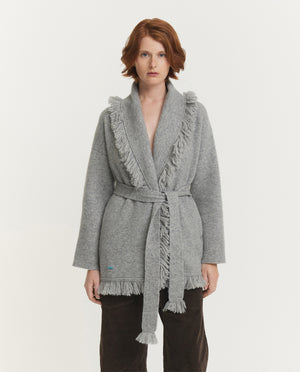 Cashmere Silk Fringe Cardigan