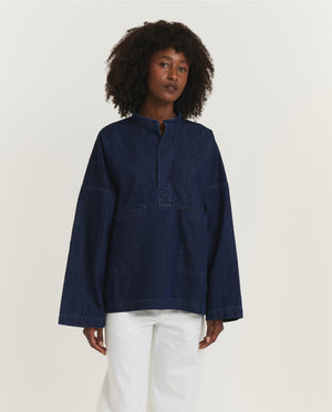 Denim Pop-over Poncho
