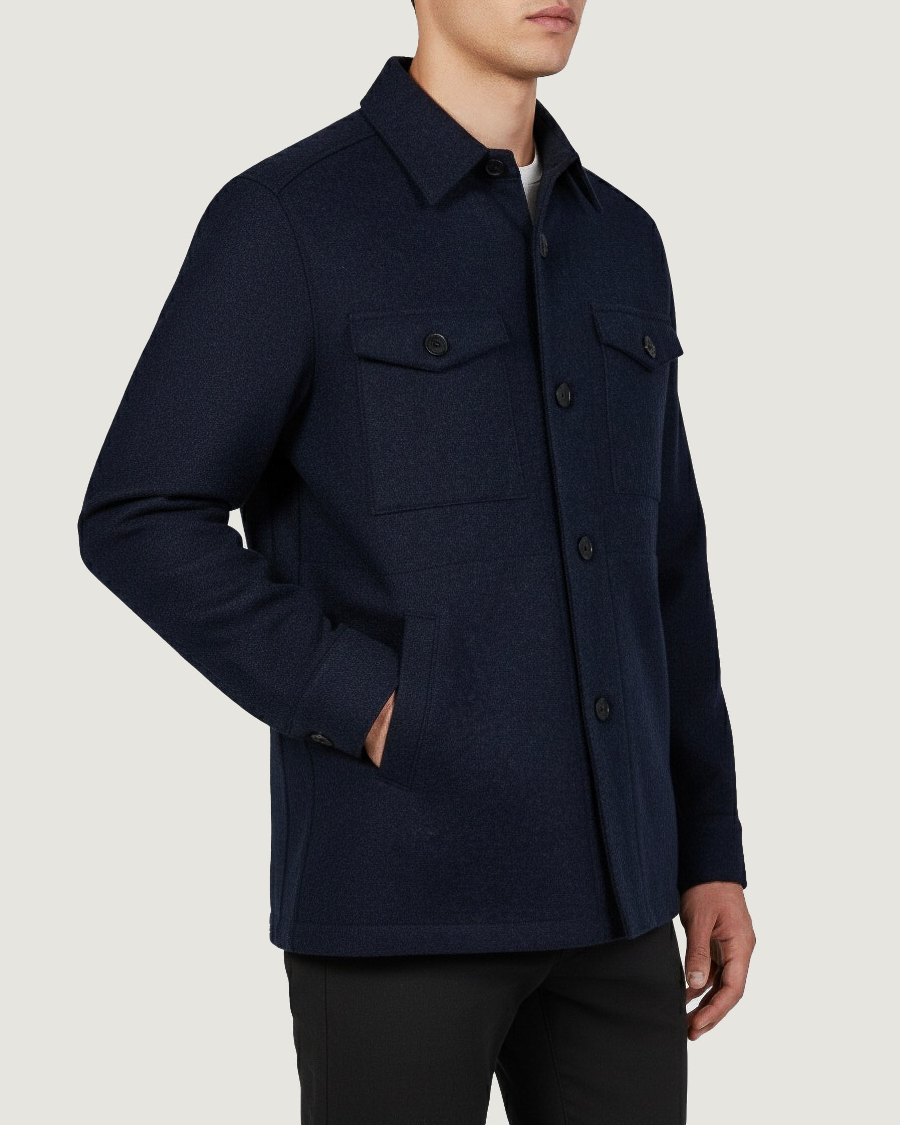 Cashmere Overshirt - Blauw