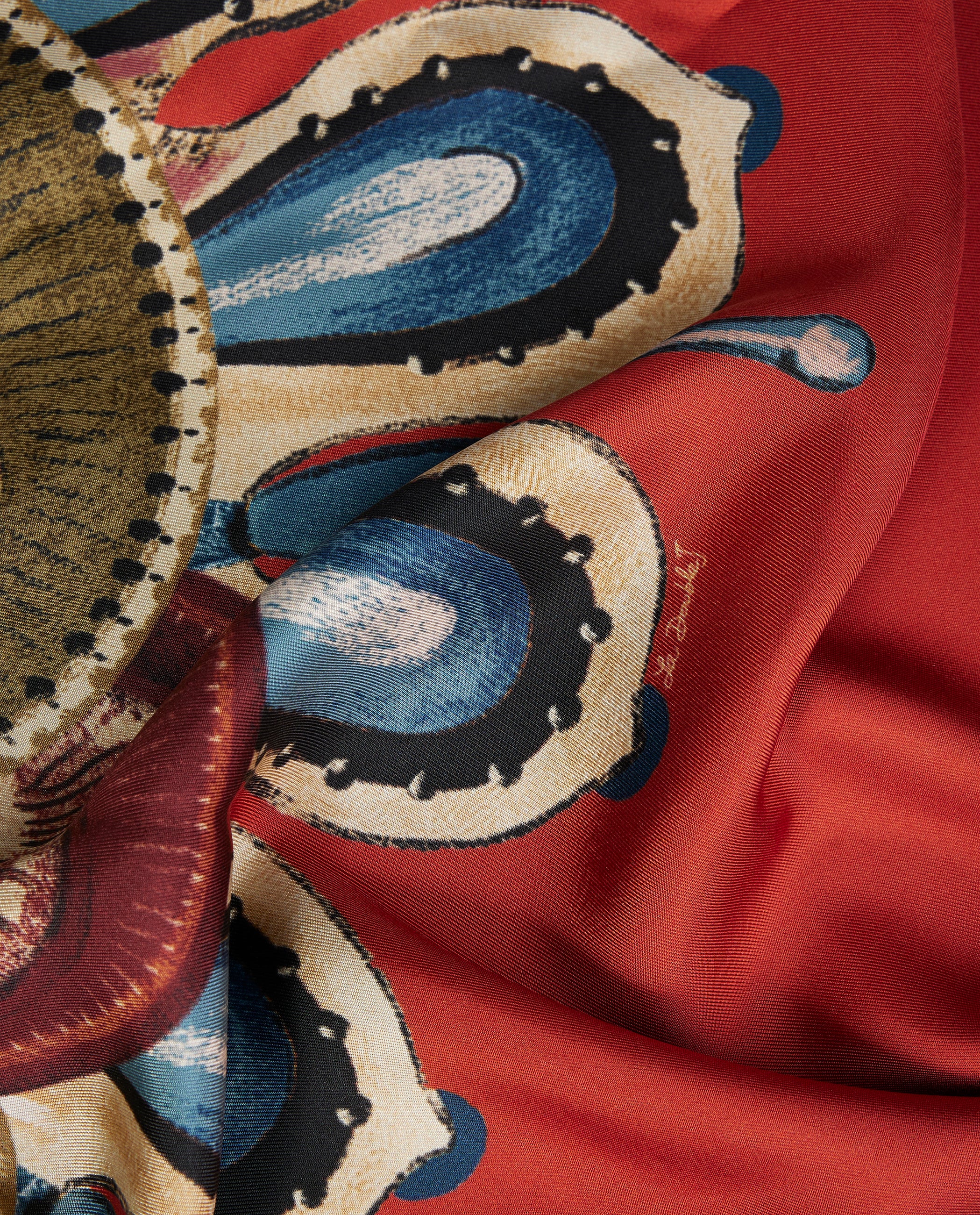 Driehoekige Franje Shawl - Rood