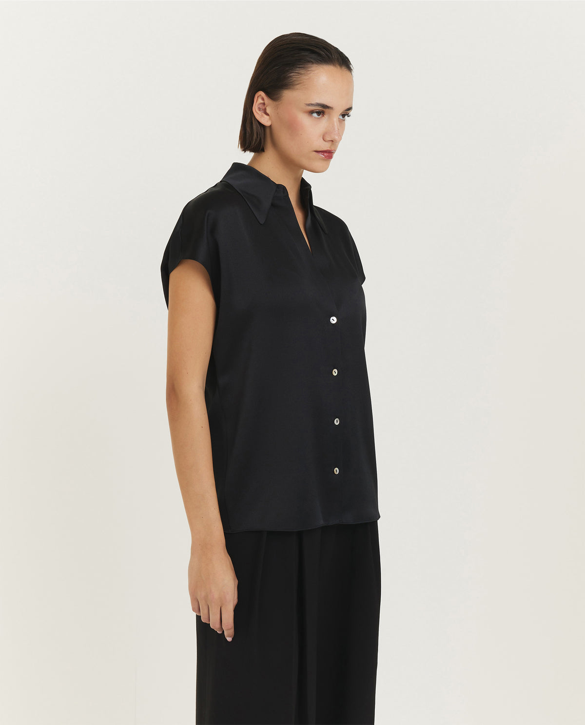 Zijden blouse - Zwart