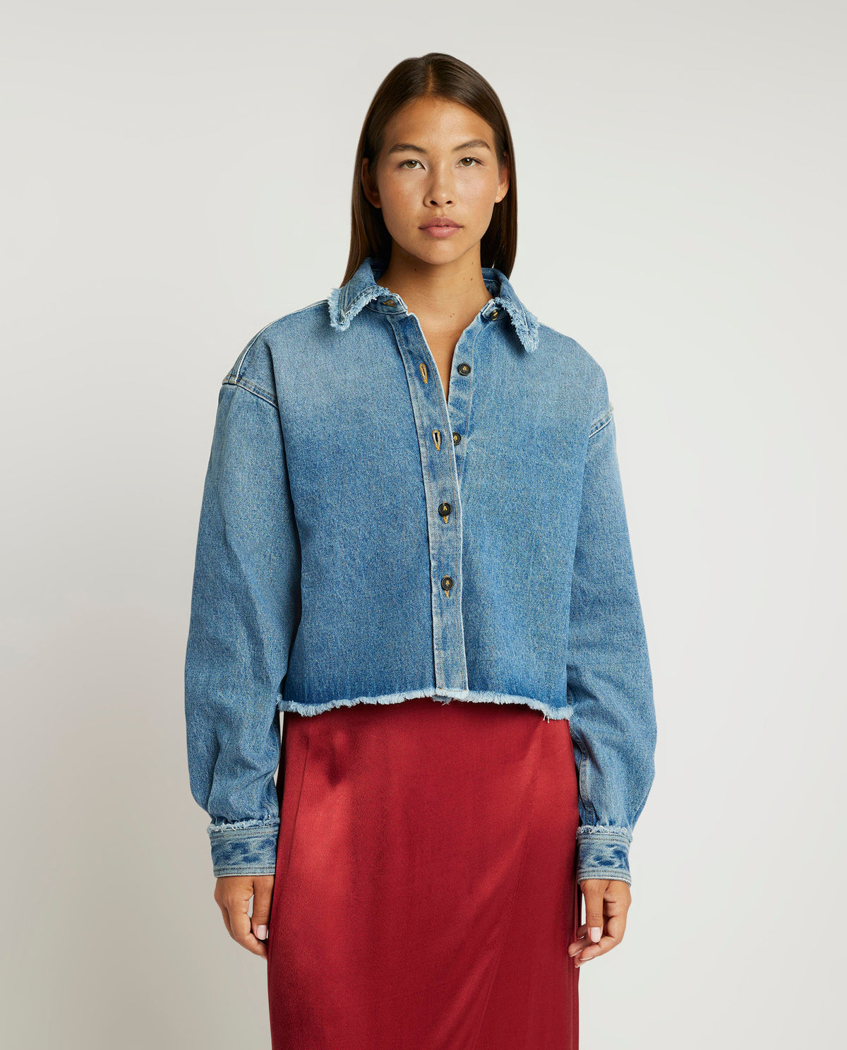 Denim blouse