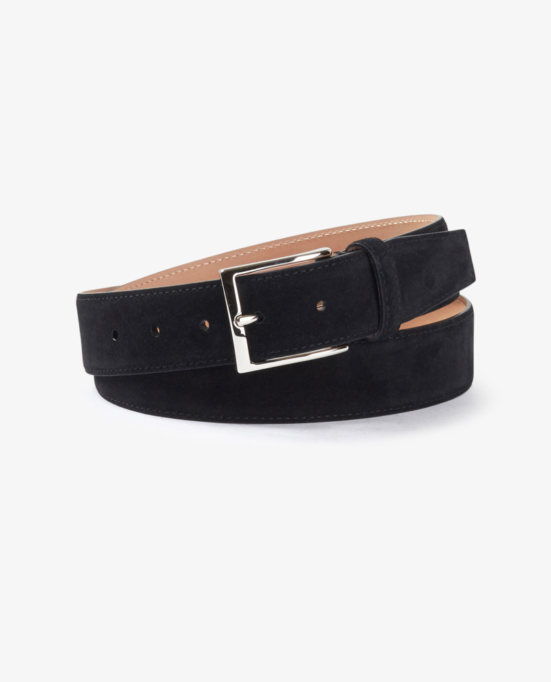 Simonnot Godard Black Nubuck Crocodile Belt