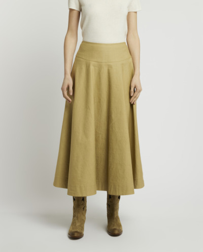 Maxi skirt in cotton-mix
