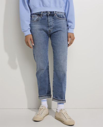 Low rise straight jeans
