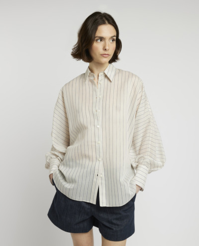 Cotton-silk blouse