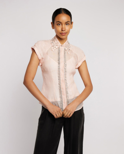 Linen silk blouse