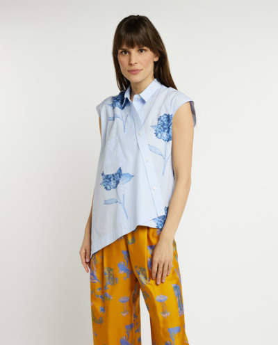 Cotton shirt with print