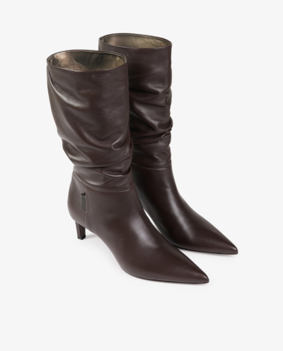 Leather heeled boots 