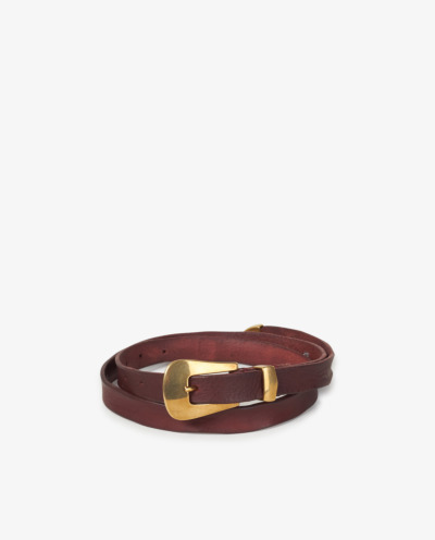 Small leather waist belt