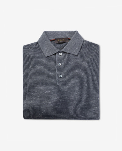 Gestreepte Knitted Polo