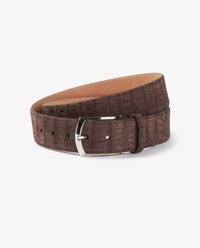 Crocodile leather Belt