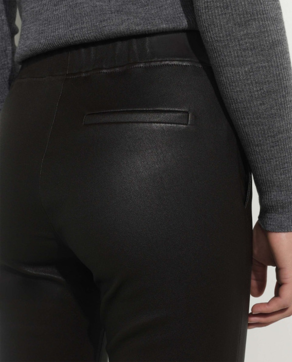 Stretch leather pants