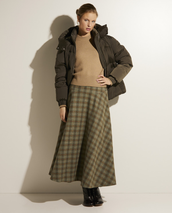 Pleated skirt in wool