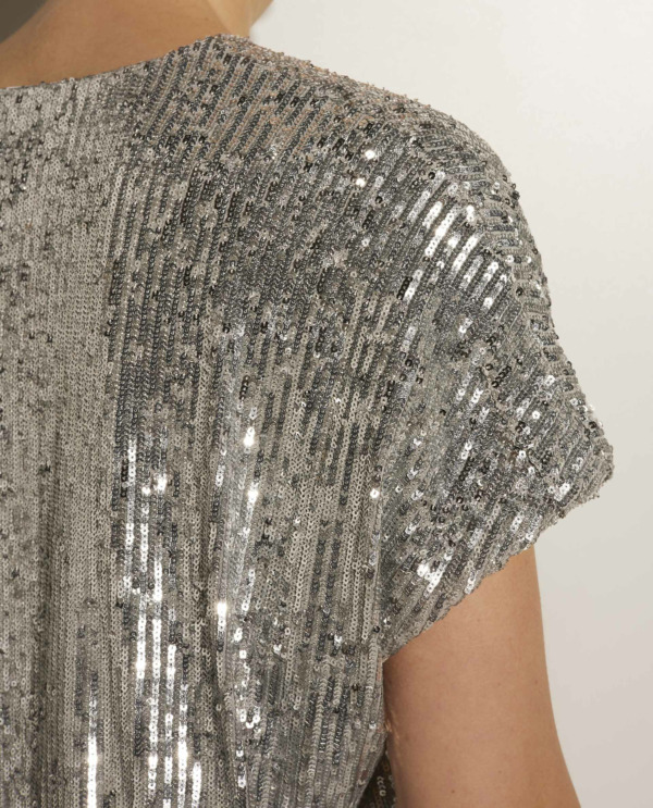 Cap Sleeved Top with sequins