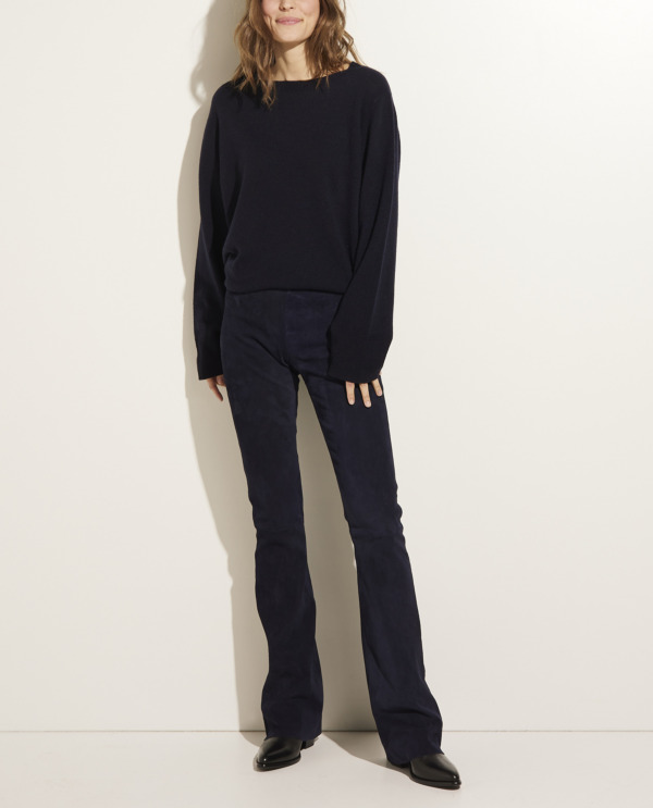 Pauw, Flared pants in stretch suede