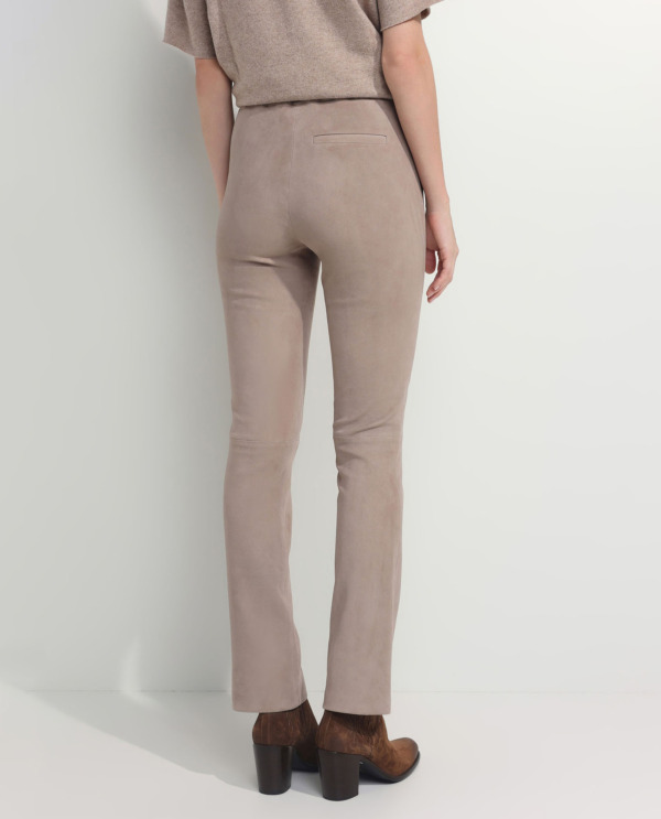 Suede skinny trousers 