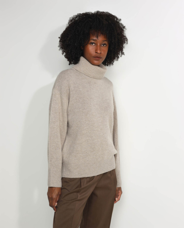 Wool turtleneck sweater