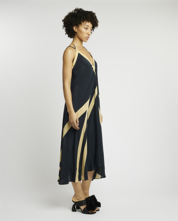 Long silk dress `Sunset`