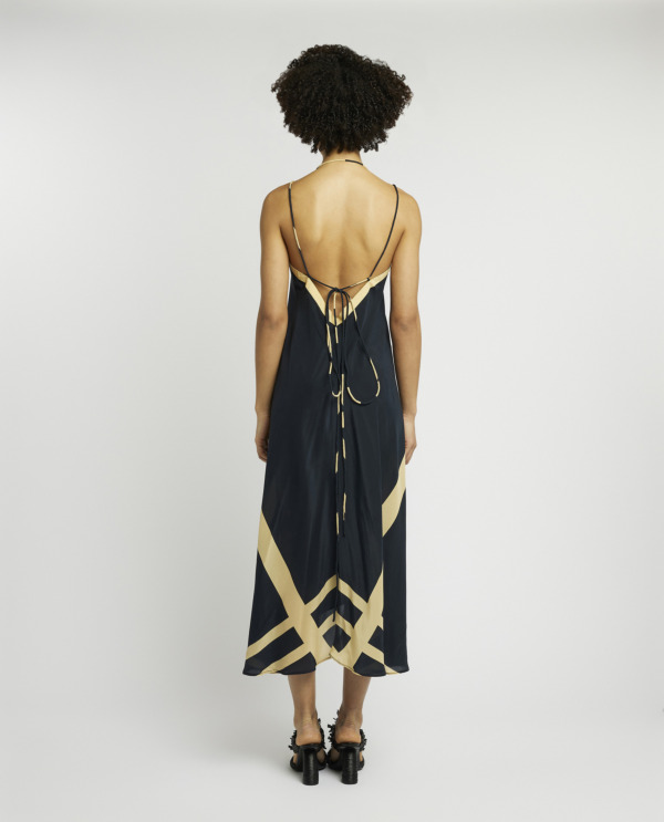 Long silk dress `Sunset`