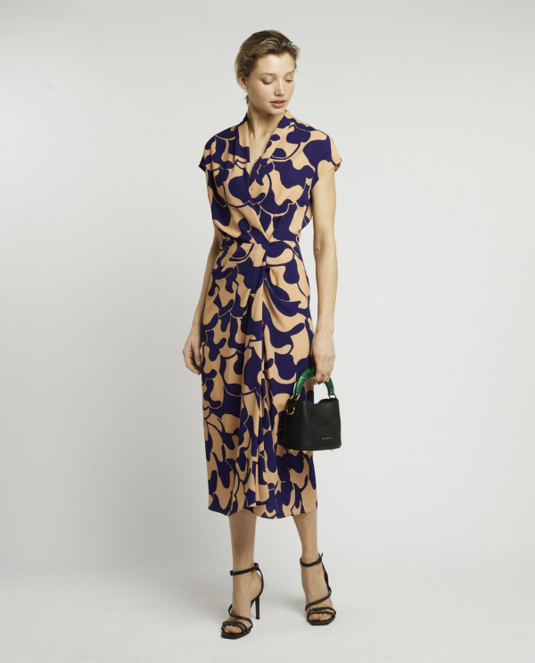 Midi dress with print 