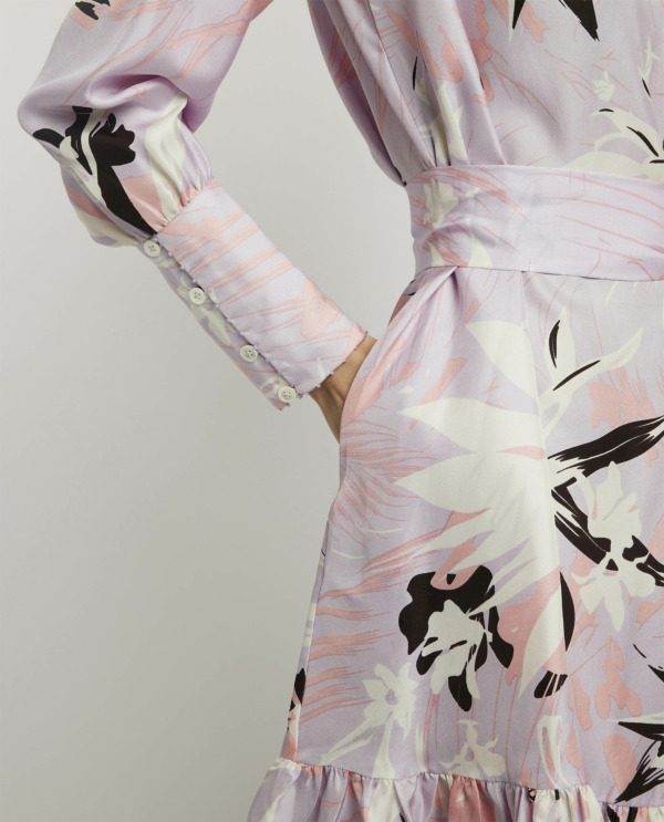 Silk printed dress 