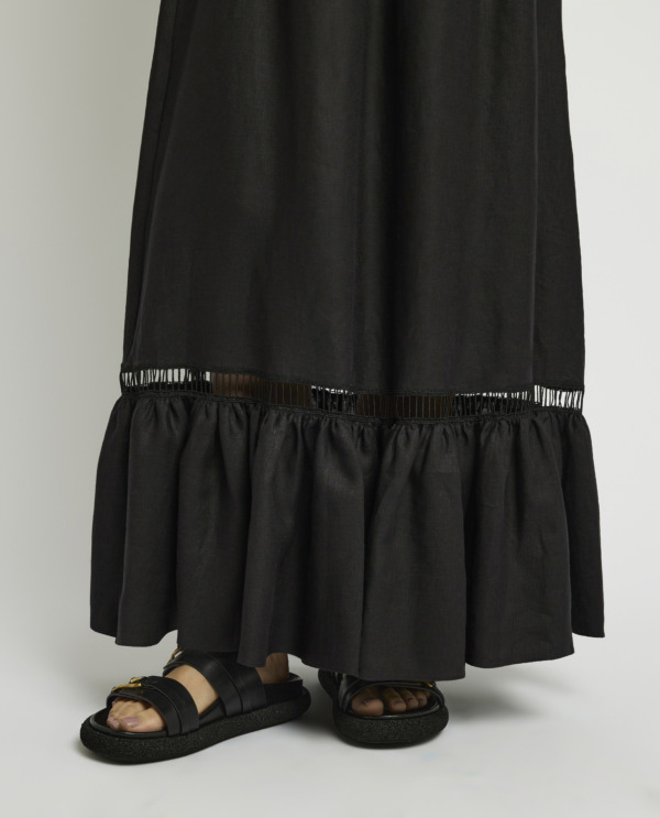 Linen maxi skirt 
