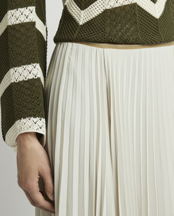 Pleated midi skirt