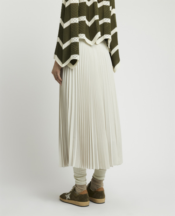 Pleated midi skirt