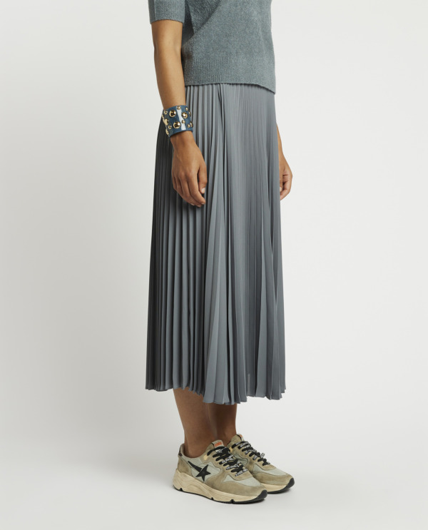 Pleated midi skirt