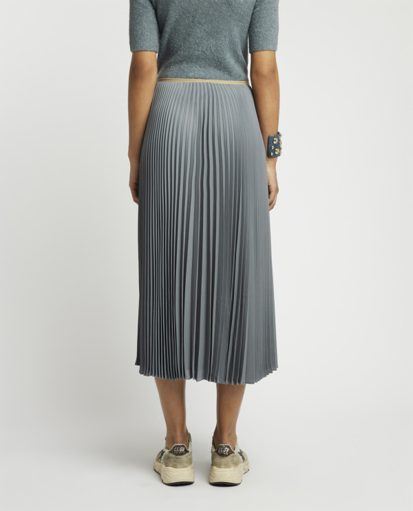 Pleated midi skirt