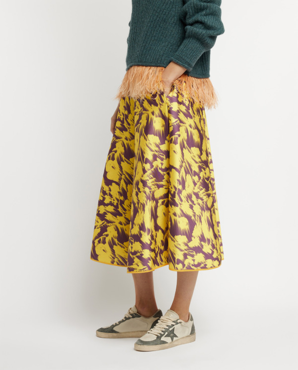 Midi skirt with print