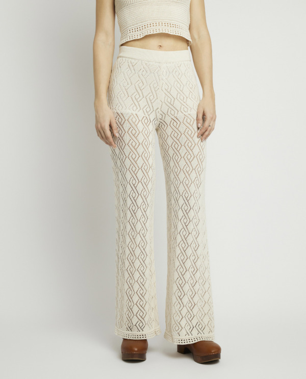 Cotton crochet trousers