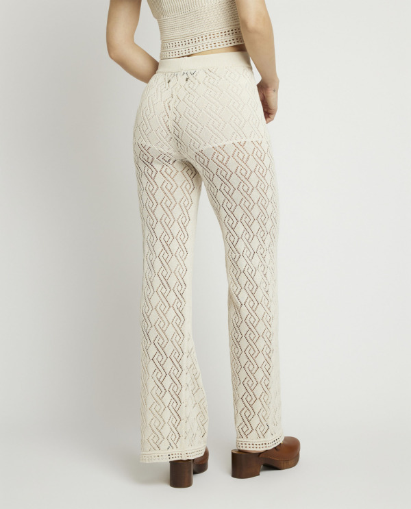 Cotton crochet trousers