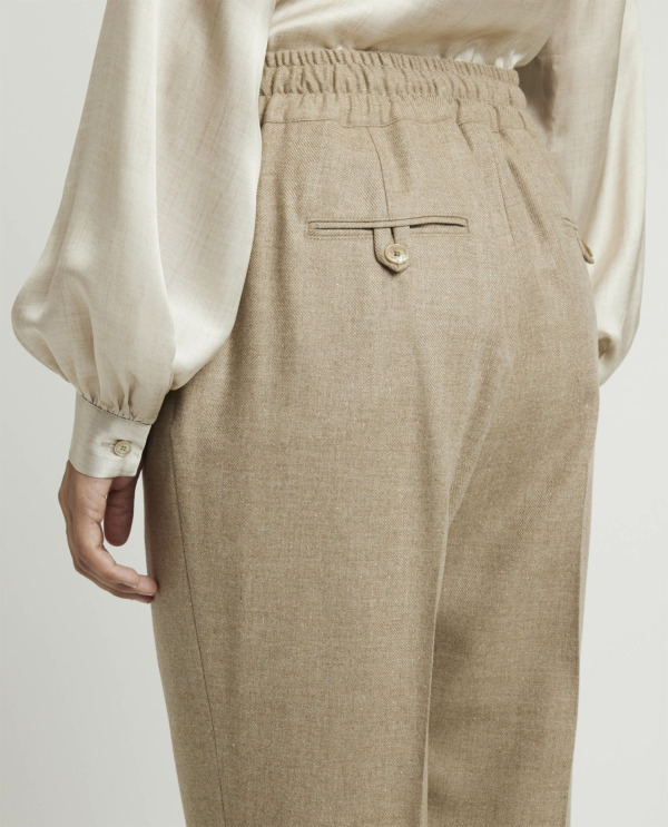 Wool-silk pants