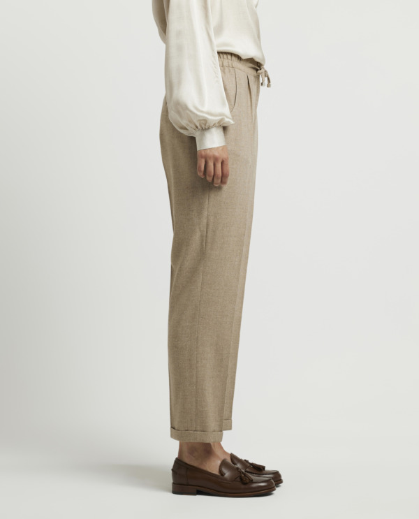 Wool-silk pants