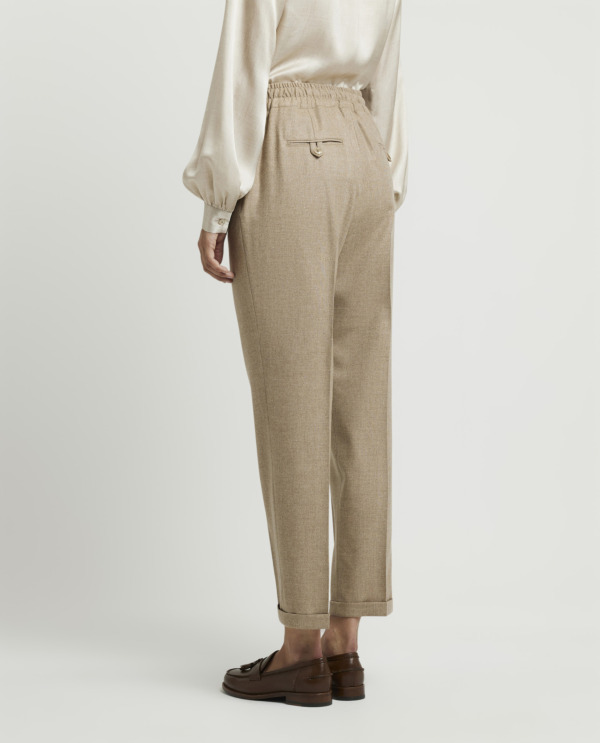 Wool-silk pants