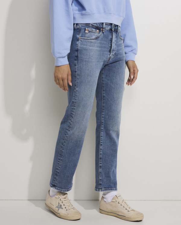 Low rise straight jeans