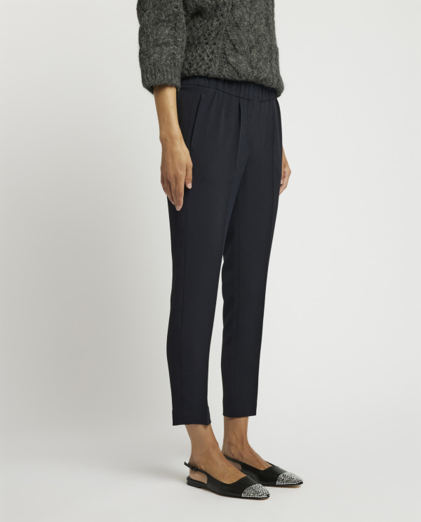 Silk blend trousers