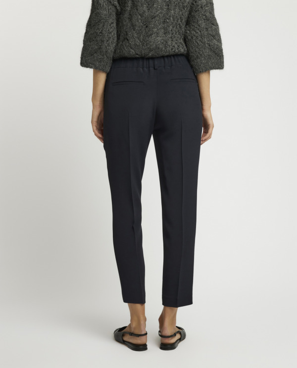 Silk blend trousers