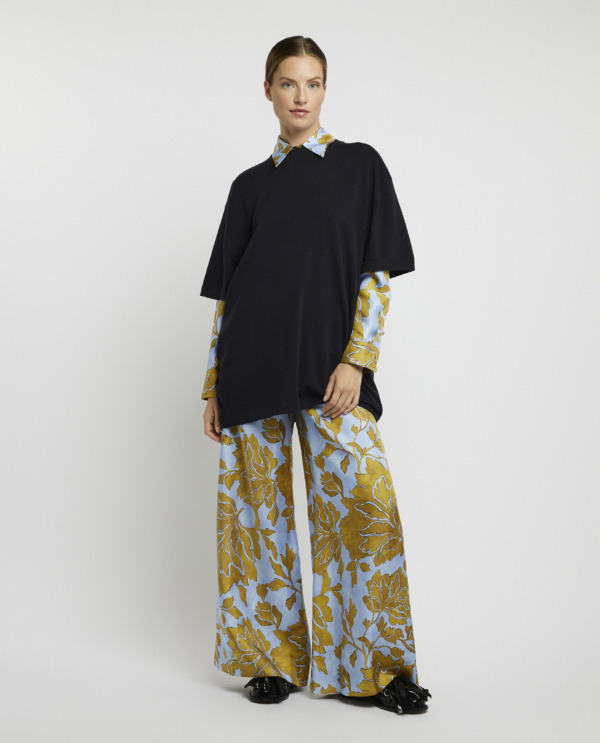 Silk palazzo pants