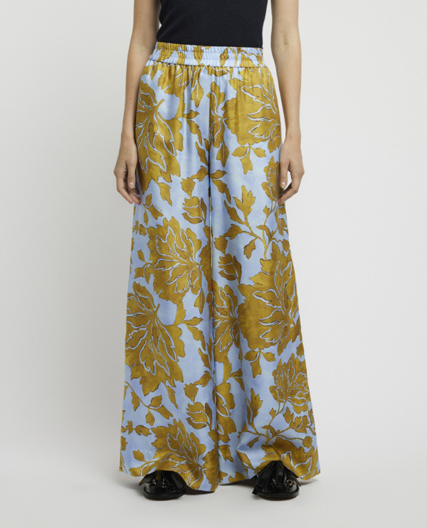 Silk palazzo pants