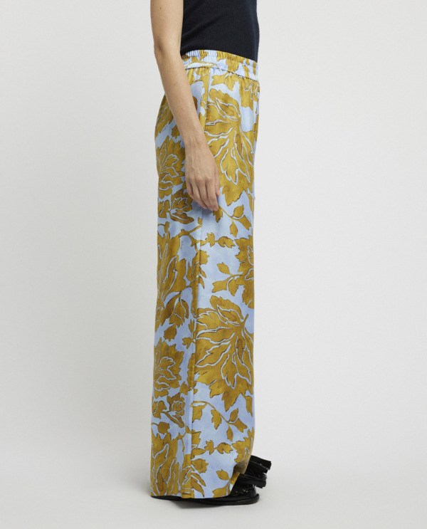 Silk palazzo pants