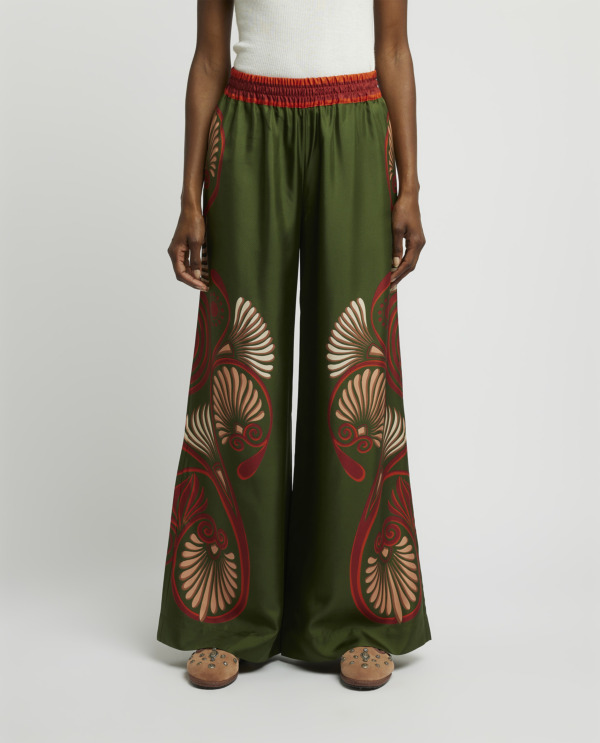 Silk palazzo pants 