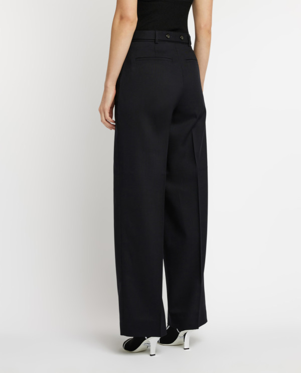 Belted wool Trousers