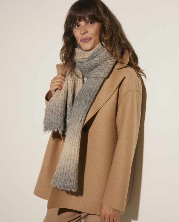 Short coat in pressed wool