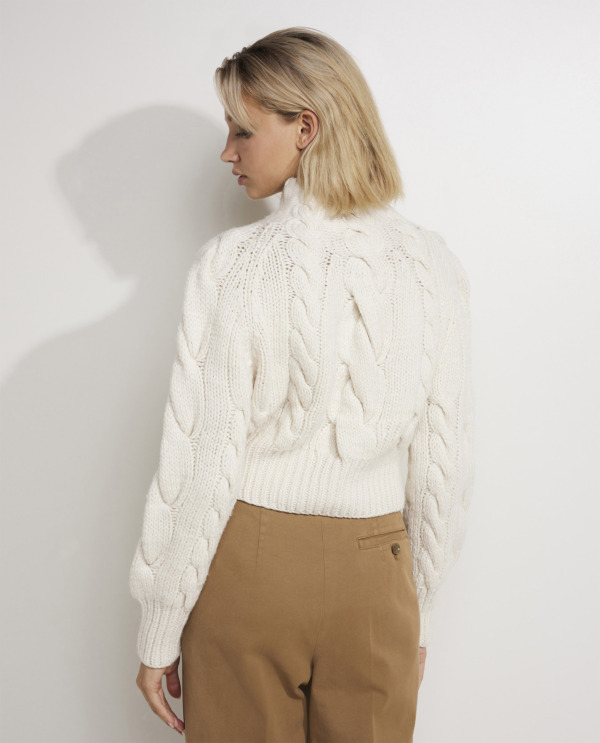 Wool cable sweater