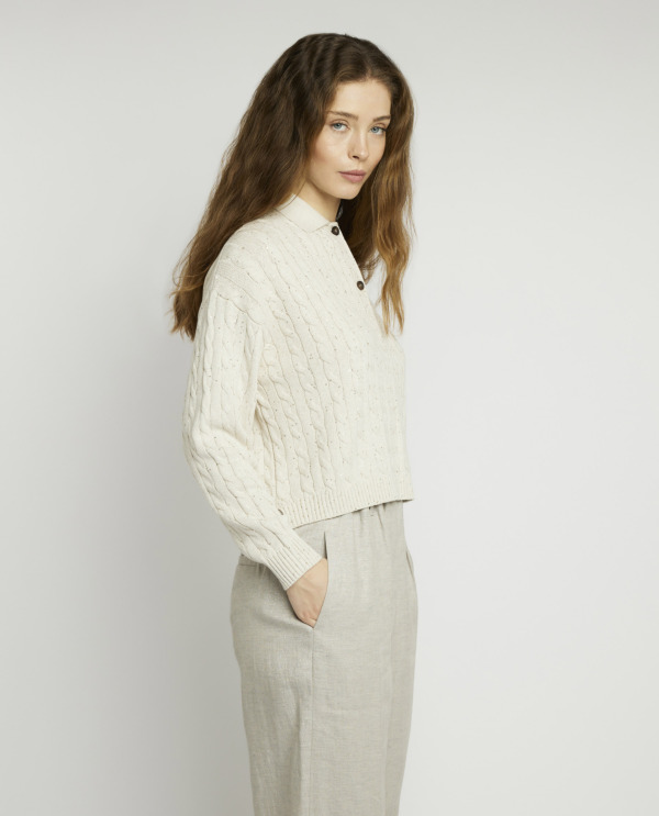 Cableknit sweater