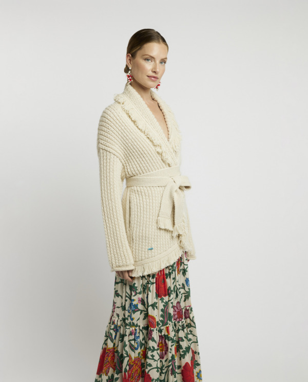 Cashmere-cotton cardigan